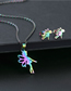 Fashion Tz56(color) Stainless Steel Owl Earrings Necklace Set