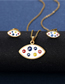 Fashion Dy12 Stainless Steel Oil Drop Sunflower Earrings Necklace Set