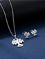 Fashion Silver Stainless Steel Tree Of Life Stud Earrings Necklace Set