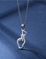 Fashion Silver Stainless Steel Biheart Necklace And Earring Set