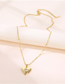 Fashion Gold Stainless Steel Diamond Love Necklace