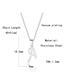 Fashion V Stainless Steel Glossy 26 Letter Necklace
