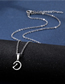 Fashion F Stainless Steel Glossy 26 Letter Necklace