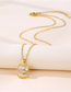 Fashion Gold Titanium Steel Diamond Angel Necklace