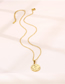 Fashion Gold Round Four Pointed Star Necklace With Diamonds