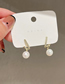 Fashion Gold Alloy Diamond Geometric Pearl Stud Earrings