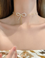 Fashion Gold Alloy Pearl Bow Necklace