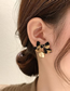 Fashion Gold Leopard Bow Pearl Earrings