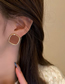 Fashion Brown Alloy Geometric Square Ear Studs