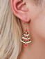 Fashion Gold Alloy Cartoon Oil Drop Christmas Tree Earrings