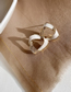 Fashion White Alloy Diamond Geometric Triangle Stud Earrings