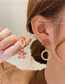 Fashion Brown Alloy Geometric Flower Asymmetric Earrings