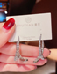 Fashion Silver Alloy Diamond Cross Stud Earrings