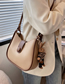 Fashion Brown + Pendant Pu Large Capacity Messenger Bag