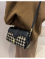 Fashion Brown Pu Check Large Capacity Crossbody Bag