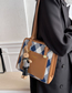 Fashion Khaki Without Pendant Pu Large-capacity Checkerboard Shoulder Bag