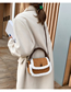 Fashion Brown Frosted Frayed Crossbody Bag