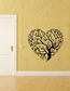 Fashion 57*53cm Brown Pvc Love Tree Wall Sticker