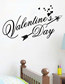 Fashion 57*31cm Red Pvc Letter Wall Stickers