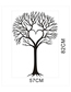 Fashion 57*62cm Brown Pvc Love Tree Wall Sticker
