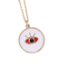 Fashion 1# Stainless Steel Dripping Eyes Necklace