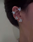 Fashion Butterfly Silver Left Ear Alloy Diamond Butterfly Ear Clamp