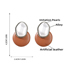 Fashion Brown Alloy Inlaid Pearl Artificial Leather Round Earrings