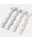 Fashion Silver Alloy Diamond Flower Earrings