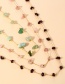Fashion Pink Titanium Steel Love Heart Resin Pendant Necklace