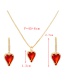 Fashion White Copper Inlaid Zirconium Heart Necklace