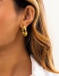 Fashion Gold Metal Geometric Twisted C-shaped Earrings