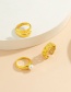 Fashion Gold Metal Strap Chain Pearl Open Ring Set