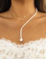 Fashion Gold Pearl Beaded Stitching Chain Y-shaped Necklace