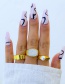 Fashion White K Alloy Dripping Pearl Geometric Ring Set