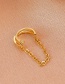 Fashion Gold Metal Chain Single Ear Bone Clip