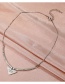 Fashion Silver Titanium Steel Triangle Letter Necklace