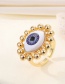 Fashion Color Three Eyes Ring Alloy Three-dimensional Eye Ring