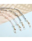Fashion White Pearl Beaded Halterneck Glasses Chain