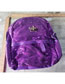 Fashion Purple Pu Sequin Backpack