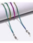 Fashion Color Metal Geometric Gradient Color Chain Glasses Chain
