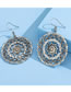 Fashion Silver Color Alloy Carved Round Earrings