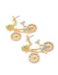 Fashion Color Mixing Alloy Diamond Cartoon Bicycle Stud Earrings