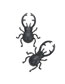 Fashion Black Alloy Paint Beetle Ear Studs