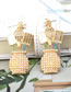Fashion Color Mixing Alloy Drop Oil Inlaid Pearl Cartoon Spoon Fork Stud Earrings