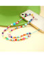 Fashion Color Color Rice Beads Beaded Five-pointed Star Mobile Phone Strap