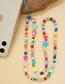Fashion Color Color Rice Beads Beaded Five-pointed Star Mobile Phone Strap