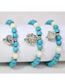 Fashion B1636 Love Alloy Round Beads Loose Beaded Letter Bracelet