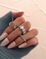 Fashion 2# Alloy Star And Moon Geometric Ring Set
