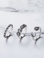 Fashion 2# Alloy Star And Moon Geometric Ring Set