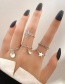 Fashion C03-01-22 Silver Alloy Bowknot V-shaped Love Ring Set